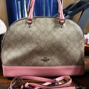 Coach Beige and Pink Satchel